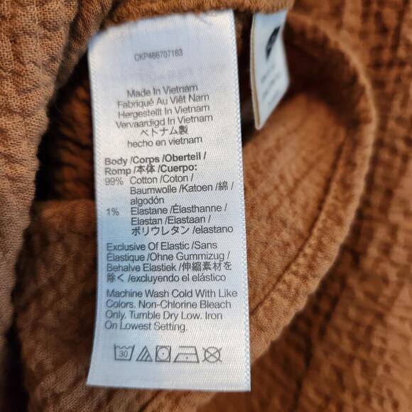 Madewell‎ Peplum 3/4 Sleeve Open Back Top Size XS - Picture 10 of 11